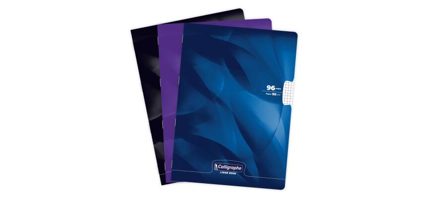 Cahier piqué 8000 CARTE A4 96 pages petits carreaux 90 g - Assortis