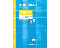 Feuillets mobiles sous étui A4 200 pages perforées grands carreaux