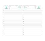 Agenda de bureau Carré Travers 13,5 x 21 cm Journalier Janvier à Décembre 2027 - Coloris aléatoire