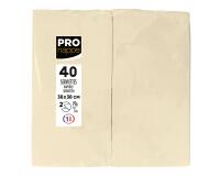 Paquet de 40 serviettes micro gaufrées ouate 2 plis - pliées 1/8