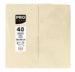 Pack of 40 Micro-Embossed 1/8 Wadded Napkings, 38x38cm.