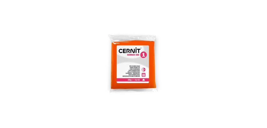 CERNIT - A Number one Polymer Clay Block - Baking Modelling Clay - Orange colour - 250 g block - CE0900250752C - Orange|