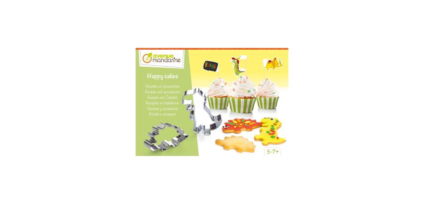 Boîte créative, Happy Cakes, Recettes et accessoires, Dinosaures - Vert