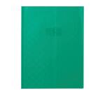 Protège-cahiers grain madras avec rabats marque-pages PVC 22/100ème 24x32 cm