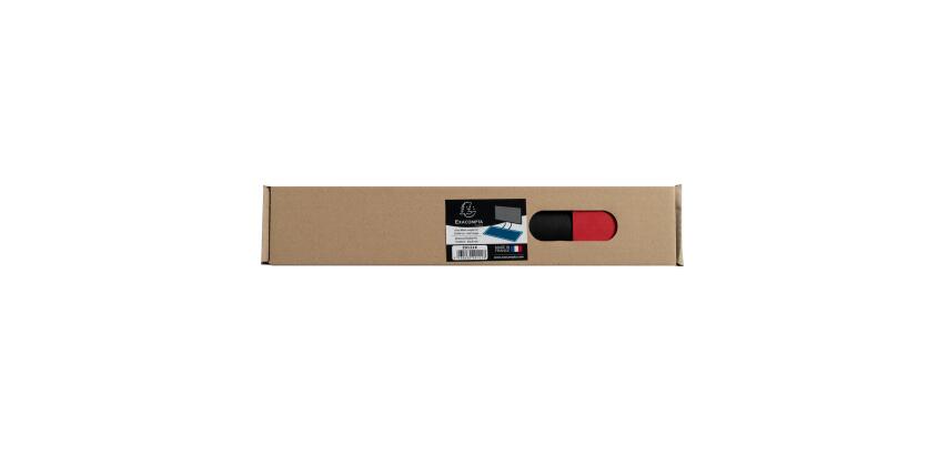 Sous main souple PU bicolore - 35 x 60 cm - Noir/rouge
