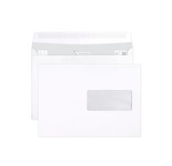 Enveloppe Clairefontaine 90 g/m² blanche à fenêtre PET avec bande de protection - Boite de 500
