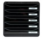 Módulo BIG-BOX PLUS con 5 cajones para documentos A4+, ultra-rígido y con stop de seguridad - 347x278x271 mm - GLOSSY