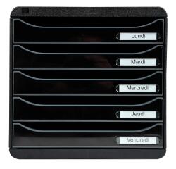 Módulo BIG-BOX PLUS con 5 cajones para documentos A4+, ultra-rígido y con stop de seguridad - 347x278x271 mm - GLOSSY