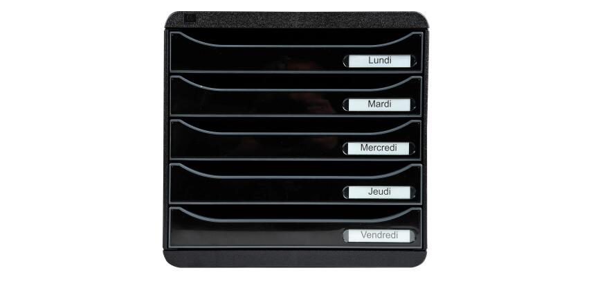 Module de classement Big Box Plus 5 tiroirs Glossy