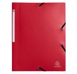 Exacompta Opak Recycled Elasticated 3 Flap Folder A4 - Red