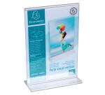 Exacompta A6 Stand-up Sign Holder - Crystal
