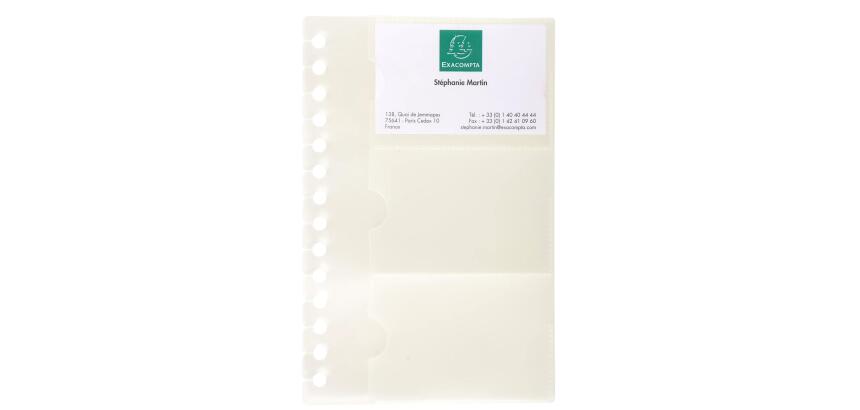 Nachfüllpackung mit 10 Visitenkartenhüllen Exactive, 19x12,5cm - Kristall