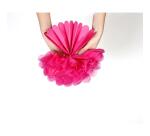 PAPIER DE SOIE, Set de 3 pompons à suspendre Ø30x1 et Ø40x2 - Cyclamen
