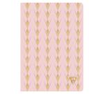 Carnet piqûre textile Neo Deco Collection Printemps-Été 14,8x21cm 96 pages ligné motifs assortis papier ivoire 90g - Assortis