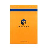 Bloc de bureau Master agrafé en-tête A5 100 feuilles petits carreaux 70 g - Orange