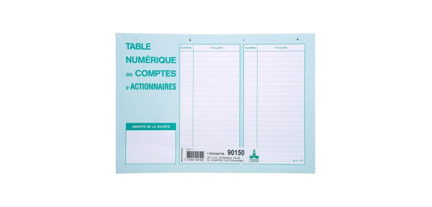 Pochette 297X210 Ensemble compte d'actionnaires 50 feuillets - Autre