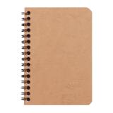 Cahier reliure intégrale Age Bag 9x14 100 pages 5x5 - Tabac