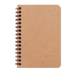 Cahier reliure intégrale Age Bag 9x14 100 pages 5x5 - Tabac