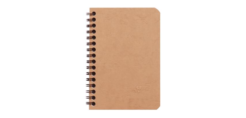 Cahier reliure intégrale Age Bag 9x14 100 pages 5x5 - Tabac