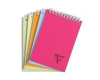 Bloc reliure intégrale Linicolor FRESH en-tête A6 160 pages détachables ligné couverture plastique polypropyène rainuré Couleur aléatoire - Assortis