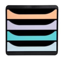 BIG-BOX Aquarel black/glossy pastel - Assorted colours