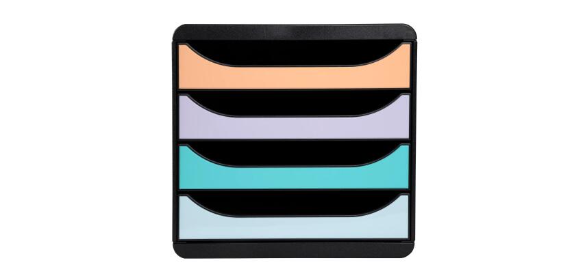 BIG-BOX Aquarel black/glossy pastel - Assorted colours