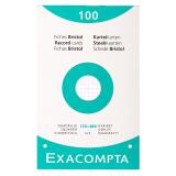 Confezione 100 cartoncini bristol a righe non perforati 125x200mm - Bianco