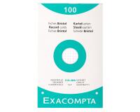 Estuche Exacompta de 100 fichas Exacompta bristol - 5x5 cuadricula con taladro 125x200mm - Blanco