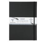 Dubbelzijdige lay-out platliggende schetsboek 25V A4 220g - Zwart