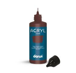 DARWI Acrylfarbe opak, Flasche 80ml, Schokoladenbraun - Schokoladenbraun