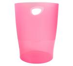 Papelera ECOBIN, 15 Litros + asas, 26,3 x26,3x33,5 cm - LINICOLOR (translucido)