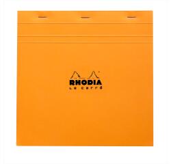 Rhodia Orange Head Stapled Pad No210, 5x5 Squared, 210x210 - Orange|