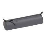 Clairefontaine Coloured Leather Round Pencil Case, Green, Ø5,5x22cm - Grey