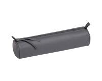 CUIR TEINTE Trousse ronde Ø5,5 x 22 cm - Gris