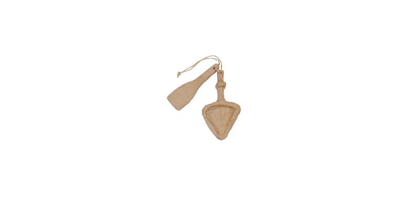 Poêlon et spatule à raclette 1x5x10/1x2,5x8cm - Kraft
