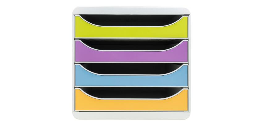 Modulo d'archiviazione Big Box a 4 cassetti Pop N'Co - Colori assortiti