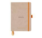 Rhodiarama Goalbook rembordé rigide A5 240 pages dot papier blanc 90g - Beige