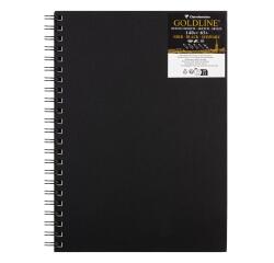 Goldline carnet spiralé 50F A4 140g portrait - Noir