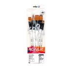 Darwi For You, Set mit 5 breiten Pinseln - Weiß