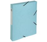 Boite de classement Cartobox livrée à plat Dos 40mm carte lustrée Aquarel - A4 - Couleurs assorties