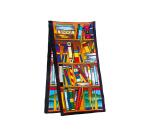 Echarpe 100% soie - 180x43cm Biblio - Blanc
