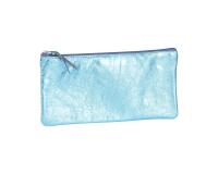 MIROR LEATHER Flat pocket 22x11 cm Miror turquoise