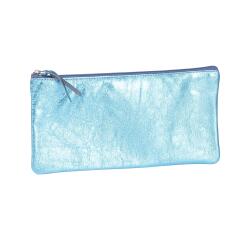MIROR CUIR Trousse plate 22x11 cm Miror Turquoise