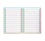 Cahier d'écriture piqué spécial Dys A4 48 pages cadre et lignes 4 couleurs Interligne 3 mm - Assortis
