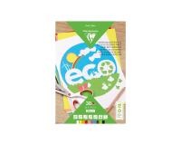 PAPIER COULEUR RECYCLÉ, Bloc de 30 feuilles 120g/m2 au format 29,7x42cm - Assortiment