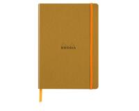 Rhodiarama carnet souple A5 160 pages ligné papier ivoire 90g fermeture élastique - Or