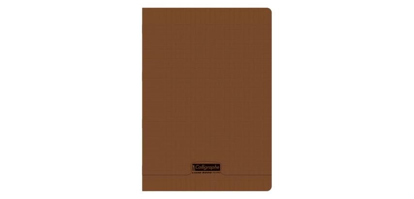 Cahier piqué 8000 POLYPRO A4 192 pages grands carreaux 90 g - Marron