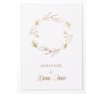 Set de correspondance Lalo de 5 enveloppes C6 (114x162mm) + 5 cartes doubles 107x152mm - Noël - Blanc