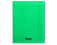 Cahier piqué 8000 POLYPRO 24x32 cm 192 pages grands carreaux 90 g - Vert