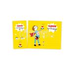 Invitation cards, Super heroes - Yellow